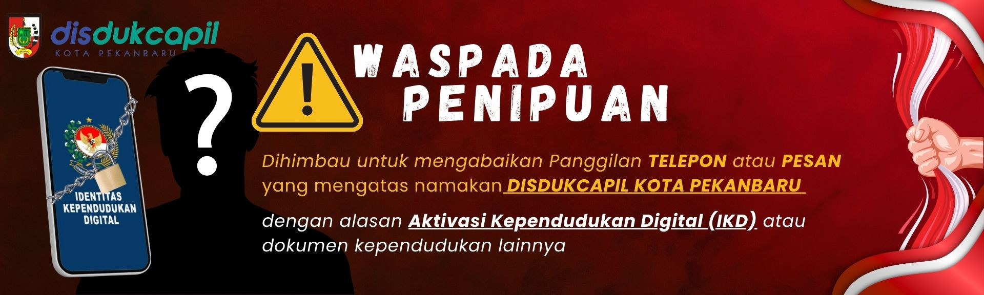Banner Hati-hati Penipuan